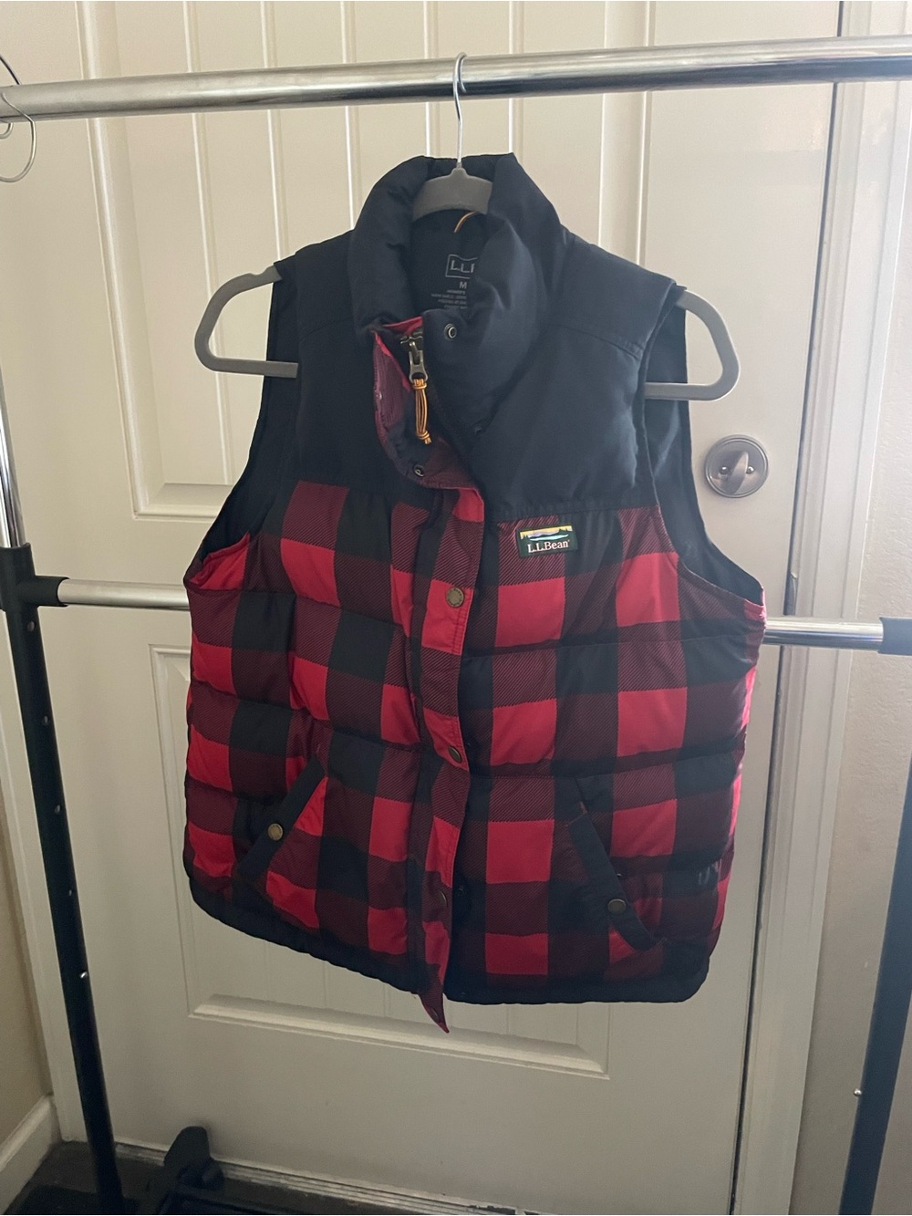 L.L.Bean Buffalo plaid puffer vest
